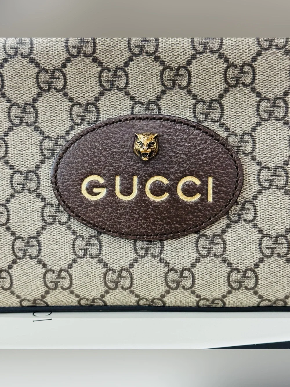 GUCCI GG Supreme Monogram Web Neo Vintage Camera Bag Beige New Acero Crop